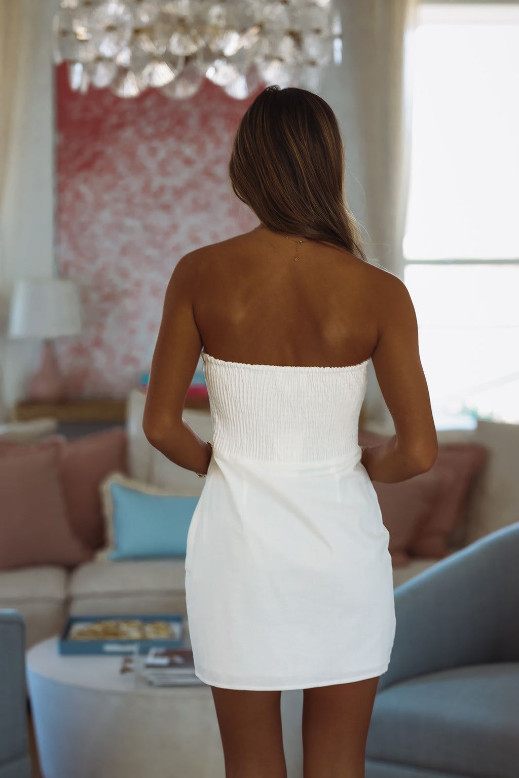 Fun Night Out Mini Dress by Line and Dot - White