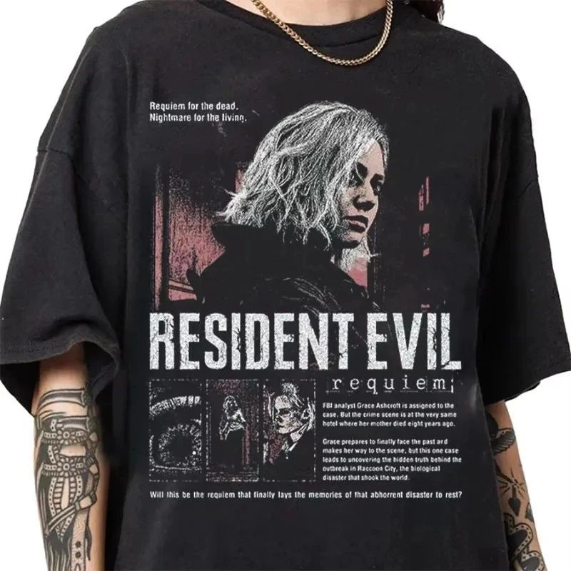Resident Evil Requiem T-Shirt Cotton Unisex Graphic Print Video Game T-Shirts Unisex T-shirt, Sweatshirt, Hoodie, Long Sleeve Tee